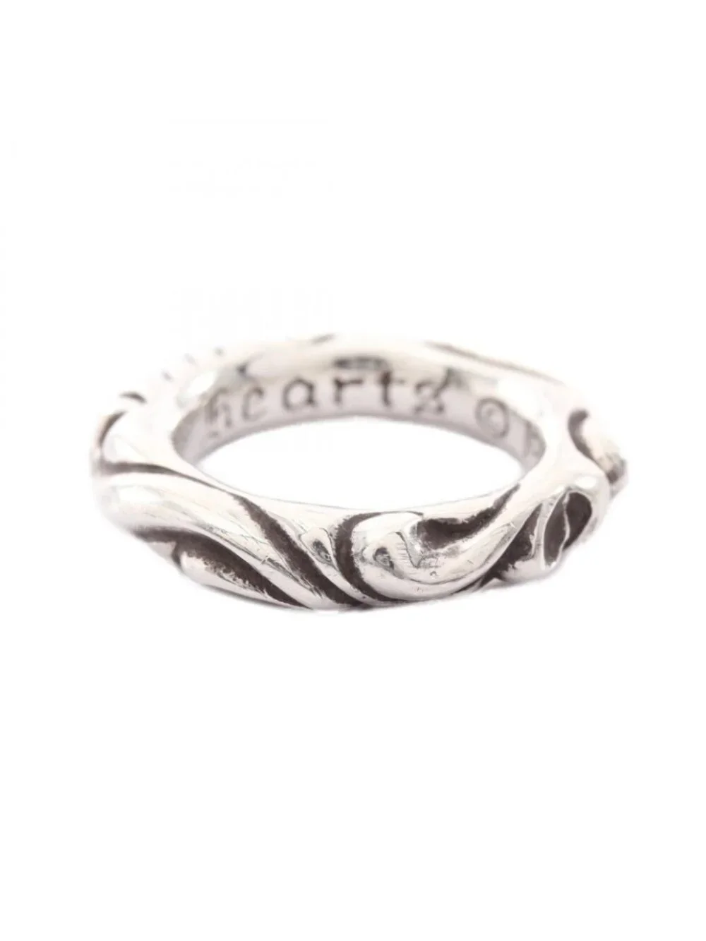 Chrome Hearts Ring Scroll Band 925 Sterling Silver